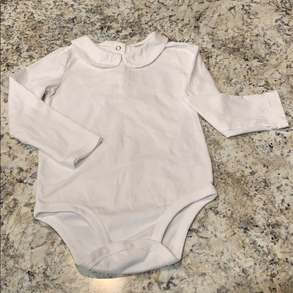 Collard long sleeve bodysuit